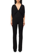 Pinko V-Neck Draped Jumpsuit