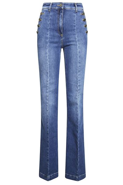 Elisabetta Franchi Button Detailed Flared Jeans