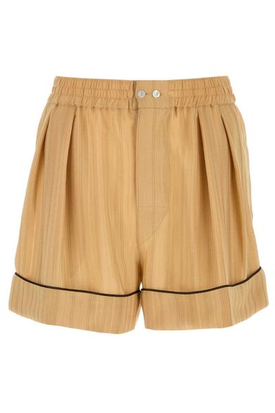 Saint Laurent Pleated Pajama Shorts
