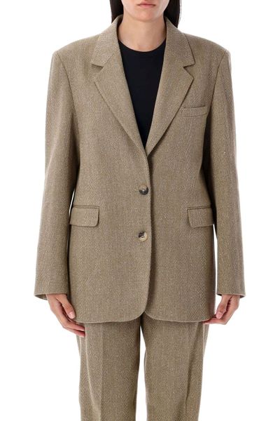 Golden Goose Deluxe Brand Harringbone Single Breasted Blazer