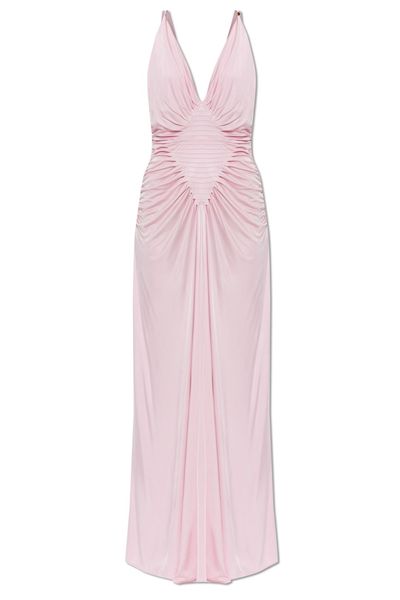 Versace V-Neck Draped Dress