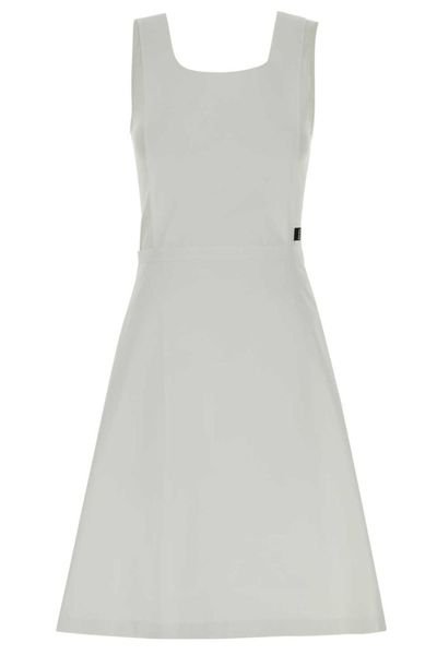 Miu Miu Pinafore-Style Sleeveless Midi Dress