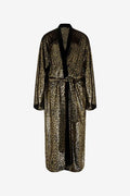 Roberto Cavalli Belted Leopard Jacquard Coat