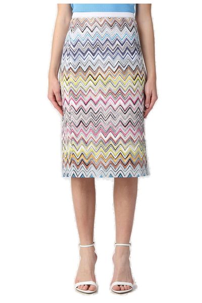 Missoni Zigzag Patterned Midi Skirt