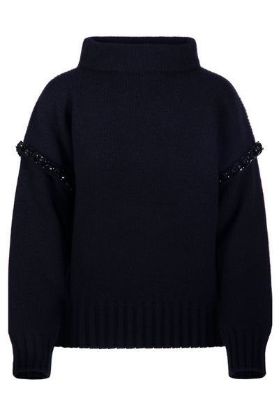 Max Mara Gene Embellished High Neck Jumper