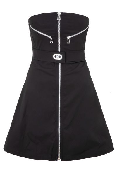 Bottega Veneta Zip-Detail Strapless Dress