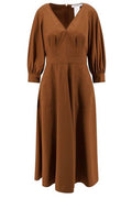 Max Mara Pedaggi Puff Sleeved Midi Dress