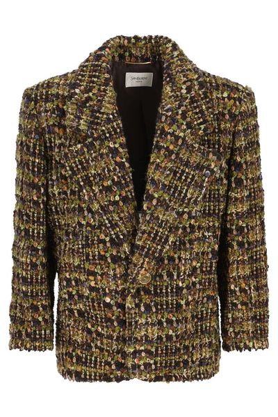 Saint Laurent Single-Breasted Tweed Jacket