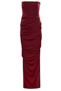 Alex Perry Strapless Draped Maxi Dress