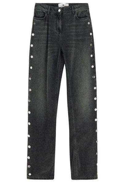 Elisabetta Franchi Buttoned Straight Jeans