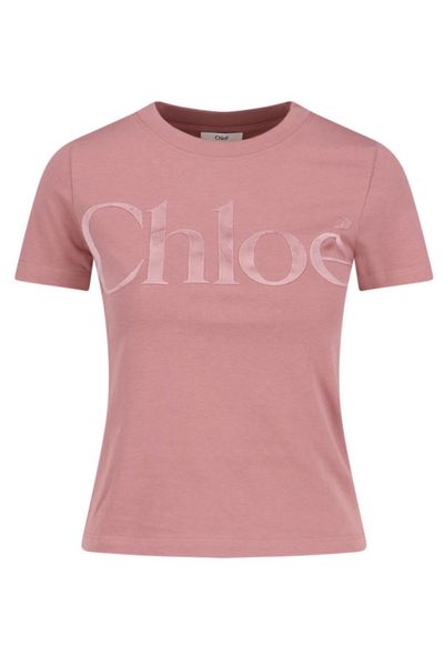 Chloé Logo Detailed Crewneck T-Shirt