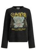 Ganni Teddy Jacquard Knitted Sweater