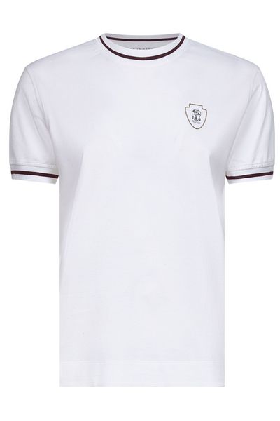 Brunello Cucinelli Logo Printed Crewneck T-Shirt