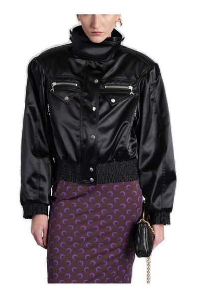 Marine Serre High Collar Bomber Jacket