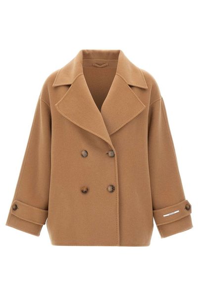 Marella Deserto Cropped Double-Breasted Coat
