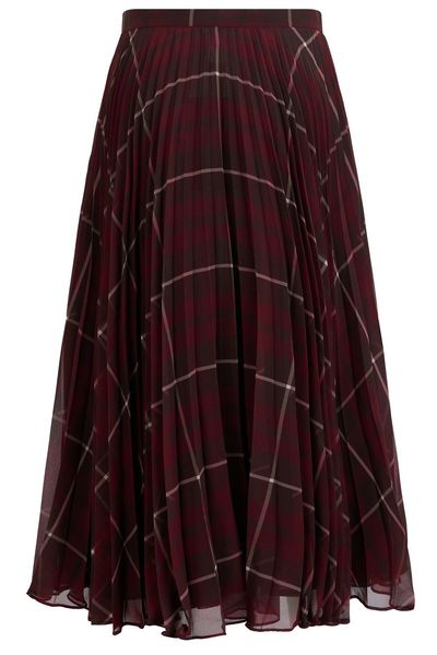 Max Mara Studio Pagano Pleated Checked Skirt