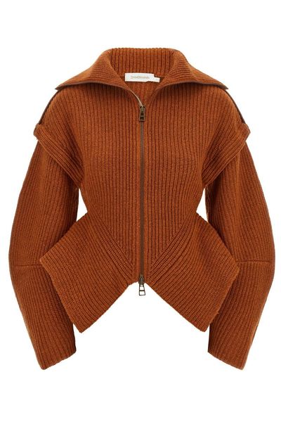 Zimmermann Valiant Peplum Zip Cardigan