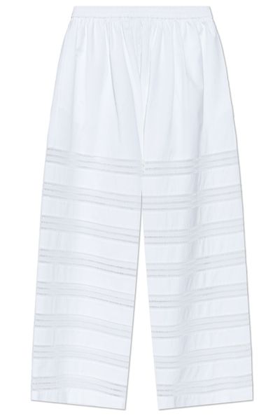 Alaïa Sheer Panel Wide-Leg Pants
