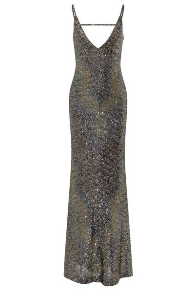 Missoni Sequined Long Dégradé Knit Dress
