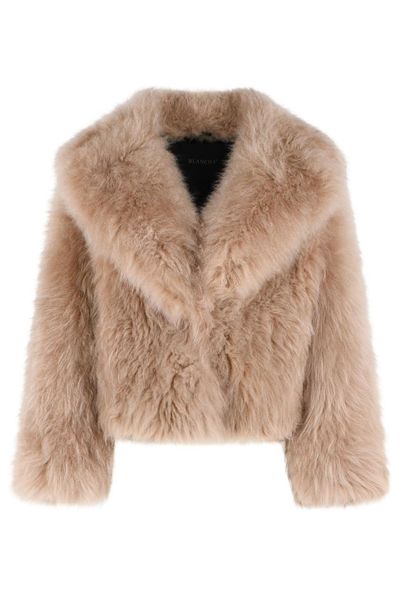 Blancha Shawl-Collar Fur Coat