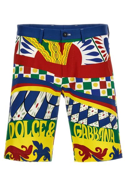 Dolce & Gabbana Carretto Printed Bermuda Shorts