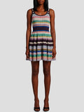 Alaïa Striped Crinoline Knit Mini Dress