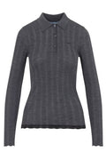 Prada Long-Sleeved Knitted Polo Top
