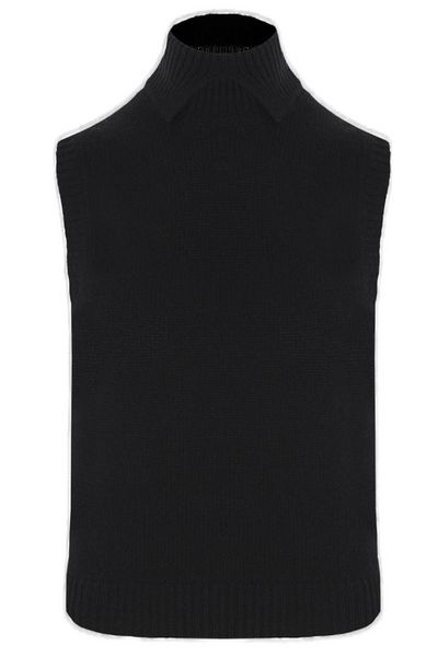 Prada Roll-Neck Sleeveless Knitted Vest