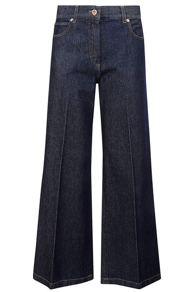 Aspesi Logo Patch Wide Leg Jeans
