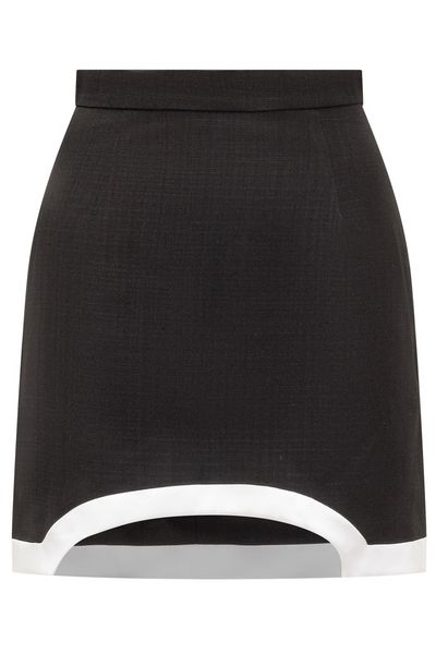Casablanca Curved Cut-Out Detailed Mini Skirt