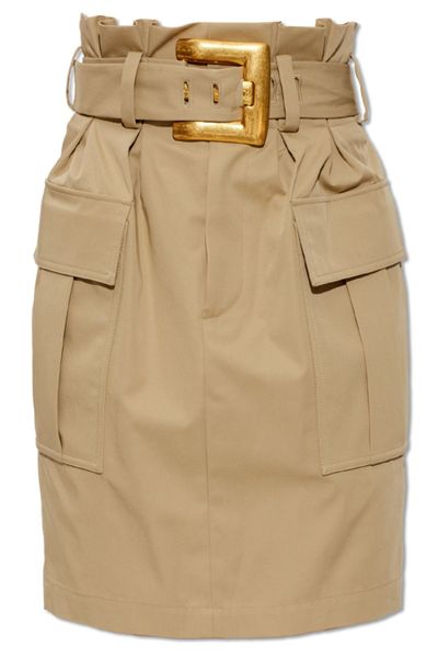 Balmain Belted Cargo Mini Skirt