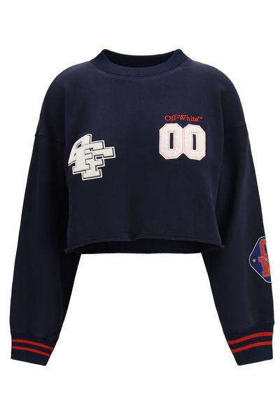 Off-White Royal Patch Crop Sweatshirt