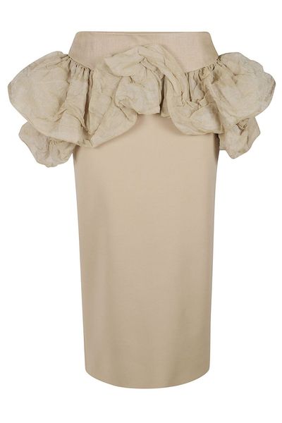 Max Mara Baccano Ruffled Pencil Skirt