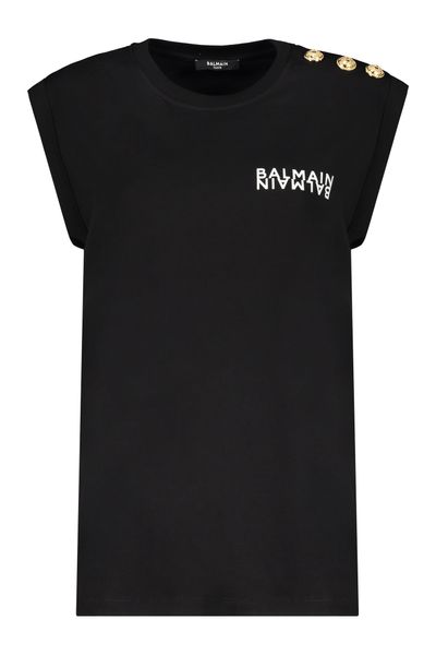 Balmain Logo Detailed Sleeveless Tank Top