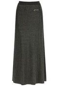 Ganni Logo Embroidered Knit Maxi Skirt