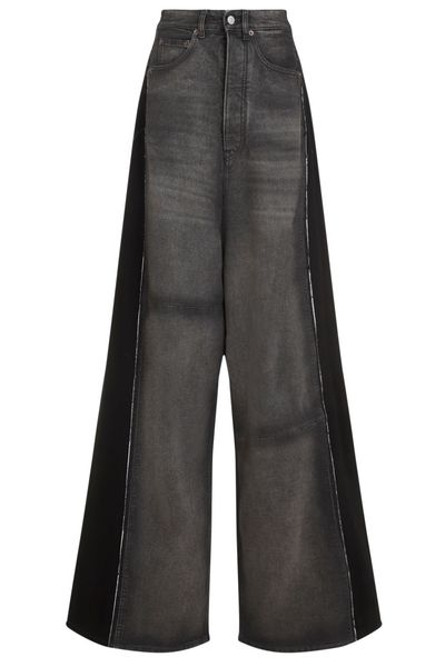 MM6 Maison Margiela Logo Patch Wide-Leg Jeans