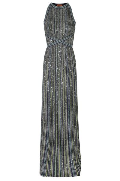 Missoni Sequins Long Striped Knit Dress