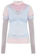 Balenciaga Layered Multicolo Long-Sleeved Top