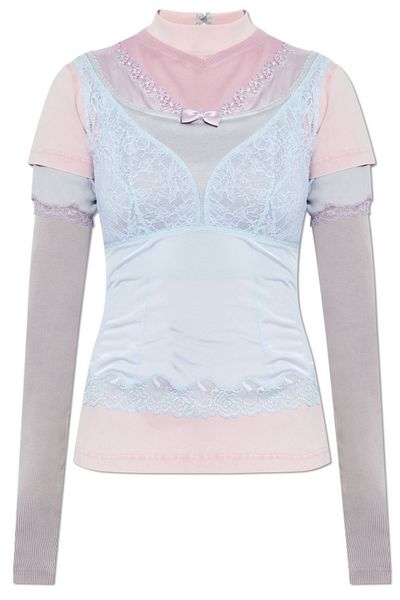 Balenciaga Layered Multicolo Long-Sleeved Top