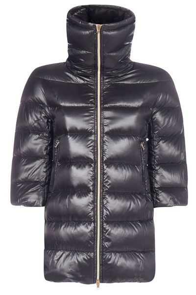 Herno Cleofe High Neck Crop-Sleeved Coat