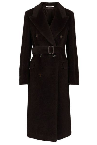 Tagliatore Double-Breasted Belted Coat