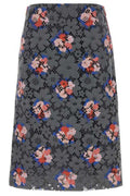 Fendi Daisy Printed Lace Midi Skirt
