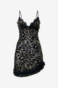 Roberto Cavalli Ruched Leopard Mini Dress