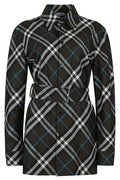 Burberry Check-Pattern Buttoned Belted Shirt
