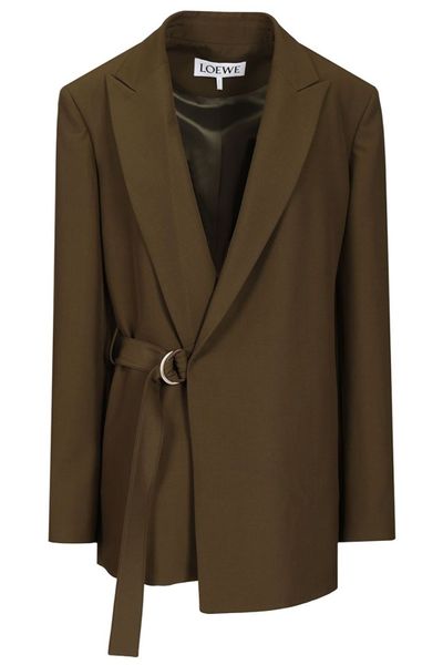 Loewe Ring Detailed Belted Jacket