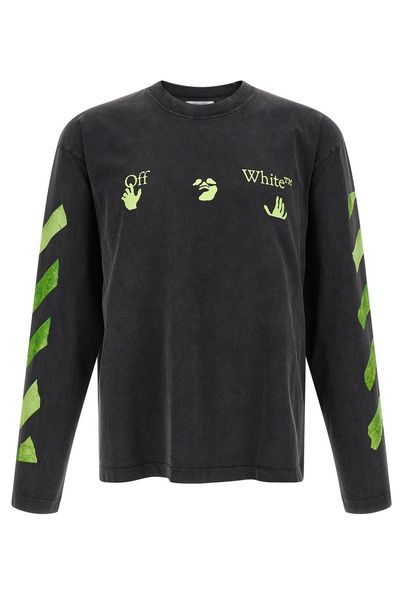 Off-White Logo Printed Long Sleeved T-Shirt