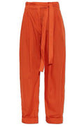 Ferragamo Barrel Leg Belted Trousers