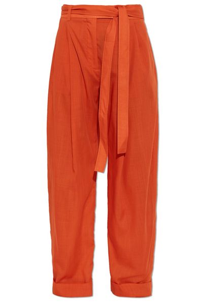 Ferragamo Barrel Leg Belted Trousers