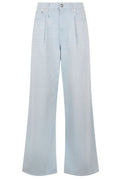 R13 Pleated Wide-Leg Jeans