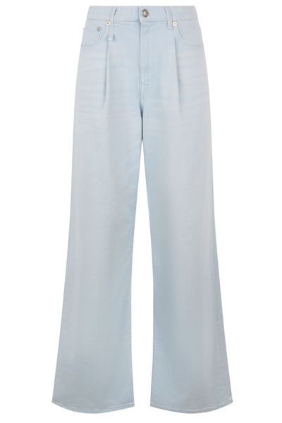 R13 Pleated Wide-Leg Jeans